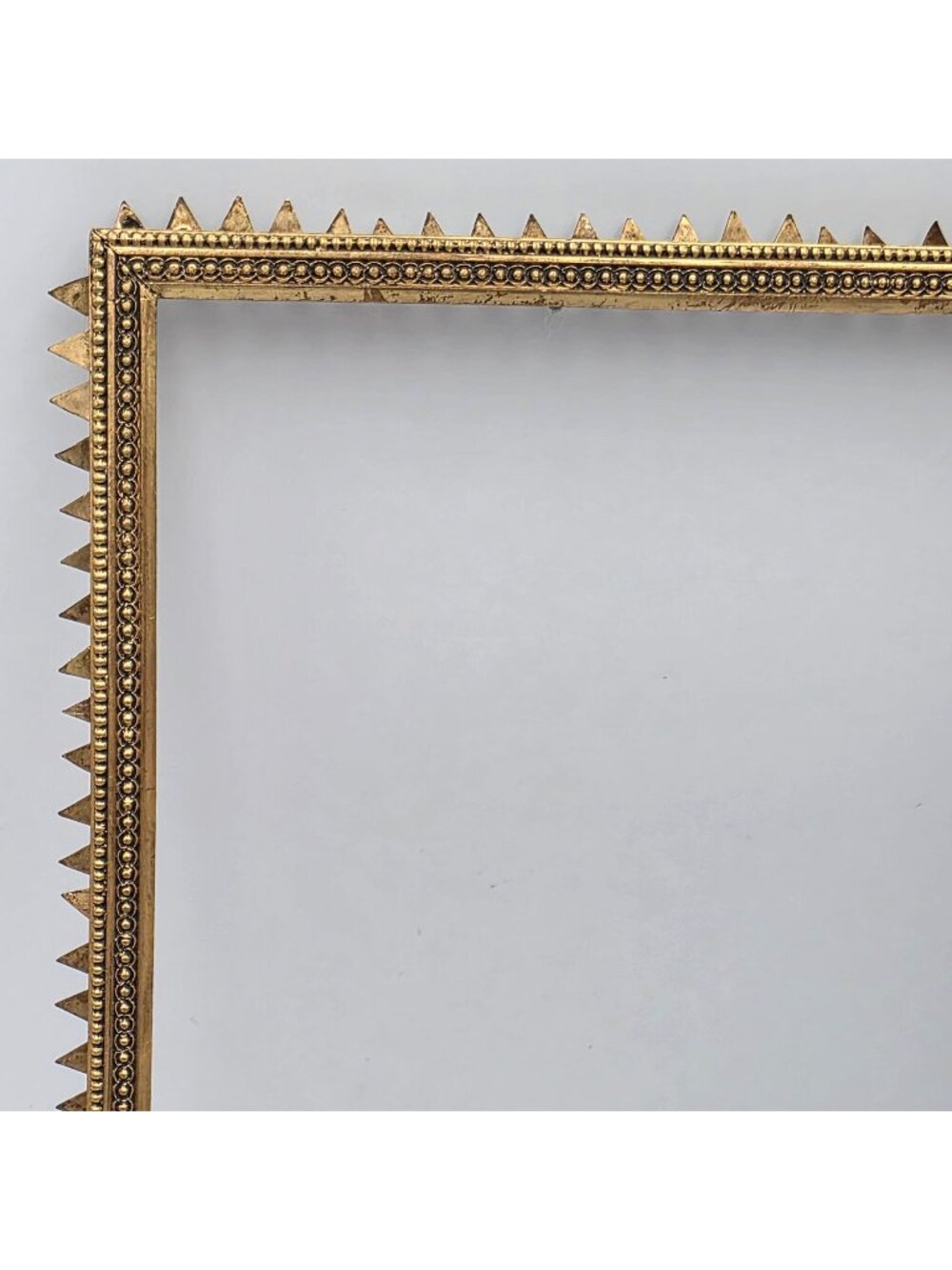 Vintage Gold Tone Ornate Rectangle Picture Frame Insert Mat Brackets 7x9.25